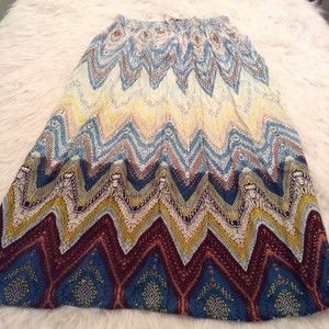 Womens Skirt Size ONE SIZE Maxi Long Semi Sheer Jack Pot Pull On Elastic Waist